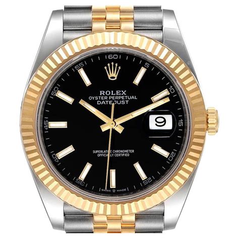 rolex datejust 41 gold schwarz